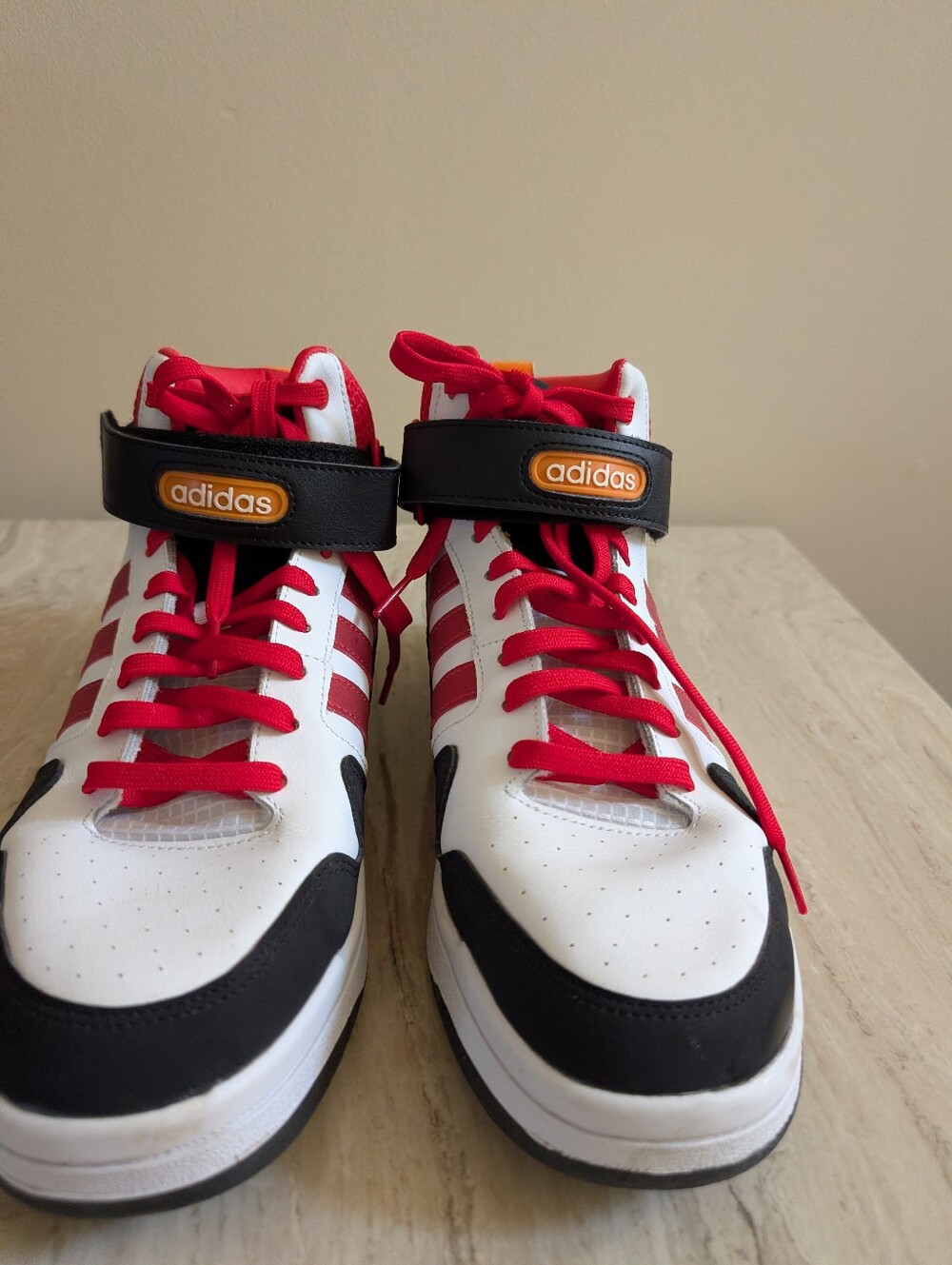 Adidas Postmove Mid Mens Casual Sneaker Shoes White Red GZ3793 Sz 11 - Picture 4 of 8